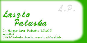 laszlo paluska business card