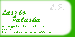 laszlo paluska business card
